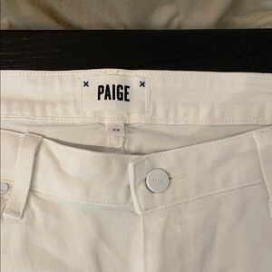 PAIGE Crisp White Denim Pants